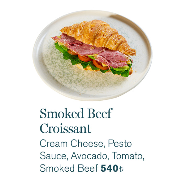 Smoked Beef and Avocado Croissant